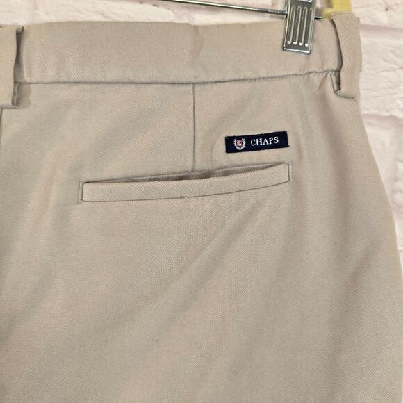 Chaps Men's Tan Khaki Shorts Size 34 Waist Extender Preppy Casual Soft Chino - Picture 7 of 12